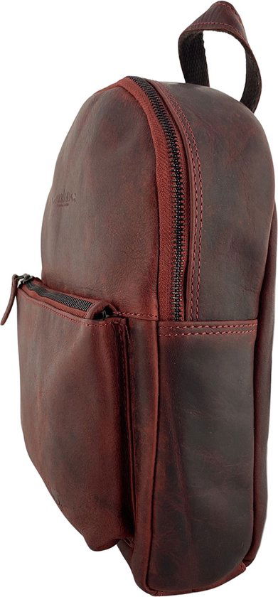 Rugzak dames rugzakje rugtas kleine rugzak leren rugzak leer rood - Arrigo Leather Goods