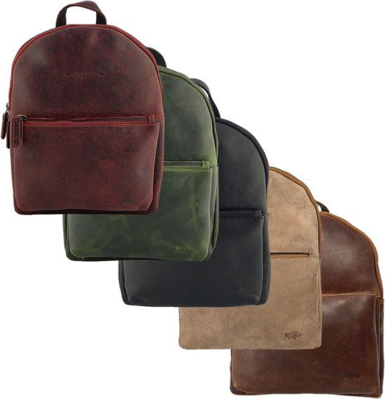 Rugzak dames rugzakje rugtas kleine rugzak leren rugzak leer taupe - Arrigo Leather Goods