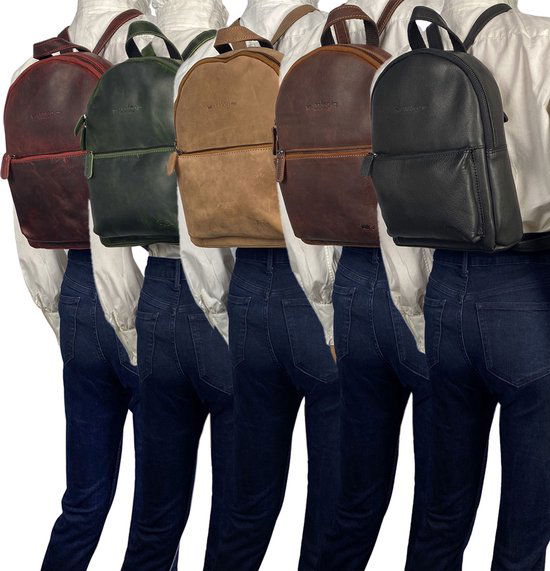 Rugzak dames rugzakje rugtas kleine rugzak leren rugzak leer taupe - Arrigo Leather Goods