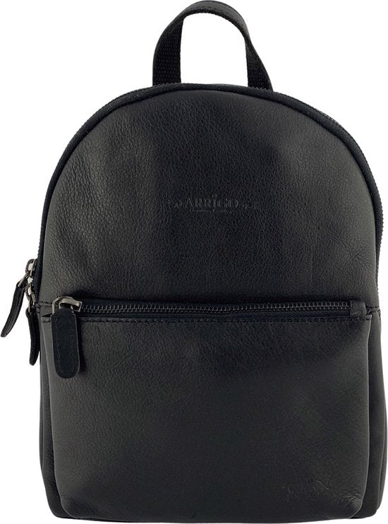 Rugzak dames rugzakje rugtas kleine rugzak leren rugzak leer zwart - Arrigo Leather Goods