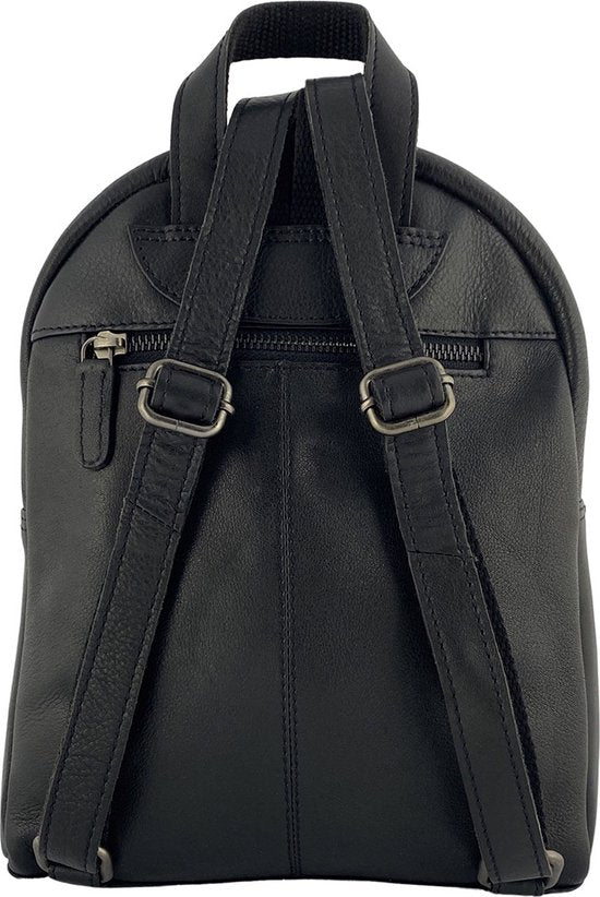 Rugzak dames rugzakje rugtas kleine rugzak leren rugzak leer zwart - Arrigo Leather Goods