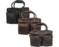 Schoudertas cognac cowboysbag laptoptas 13 inch buffelleer handtas arrigo - Arrigo.nl