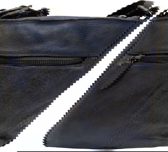 Schoudertas dames tassen schoudertassen vrouwen donkerblauw leer arrigo - Arrigo Leather Goods