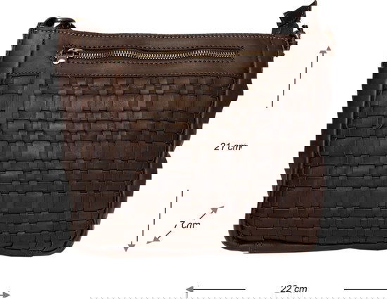 Schoudertas dames tassen schoudertassen vrouwen donkerbruin arrigo - Arrigo Leather Goods