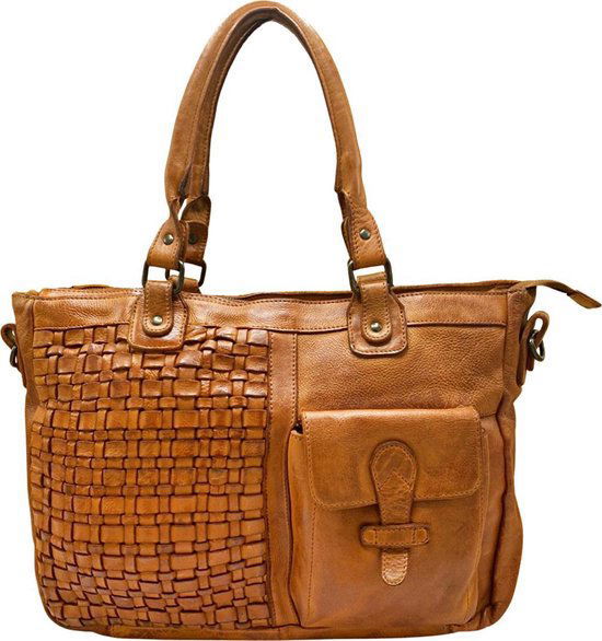 Schoudertas dames tassen schoudertassen vrouwen lichtbruin large arrigo - Arrigo.nl