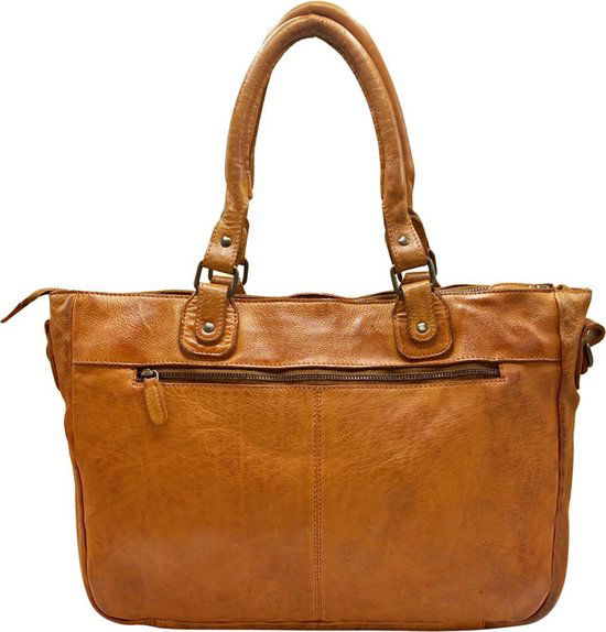 Schoudertas dames tassen schoudertassen vrouwen lichtbruin large arrigo - Arrigo.nl