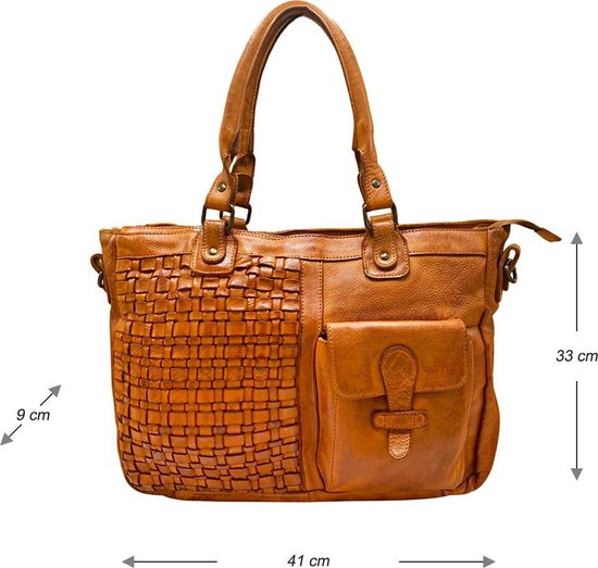 Schoudertas dames tassen schoudertassen vrouwen lichtbruin large arrigo - Arrigo.nl