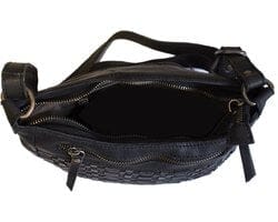 Schoudertas dames tassen schoudertassen vrouwen zwart leer arrigo - Arrigo Leather Goods