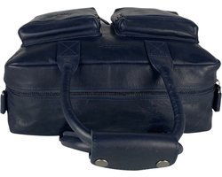 Schoudertas donkerblauw laptoptas cowboybag grote tas werktas schooltas handtas leer - Arrigo.nl