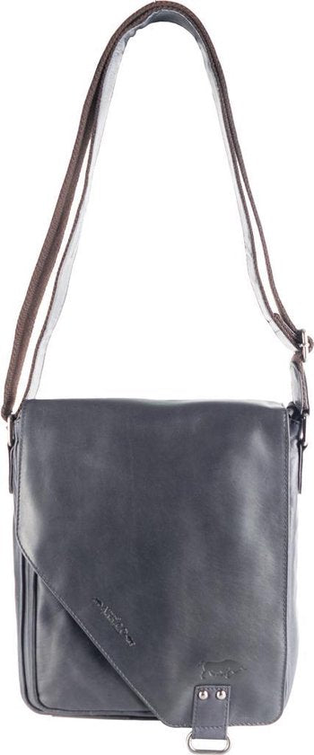 Schoudertas donkerblauw leer crossbody tas donkerblauw leer crossbody bag donkerblauw - Arrigo.nl