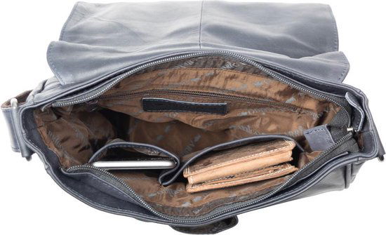 Schoudertas donkerblauw leer crossbody tas donkerblauw leer crossbody bag donkerblauw - Arrigo.nl