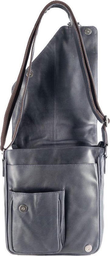 Schoudertas donkerblauw leer crossbody tas donkerblauw leer crossbody bag donkerblauw - Arrigo.nl