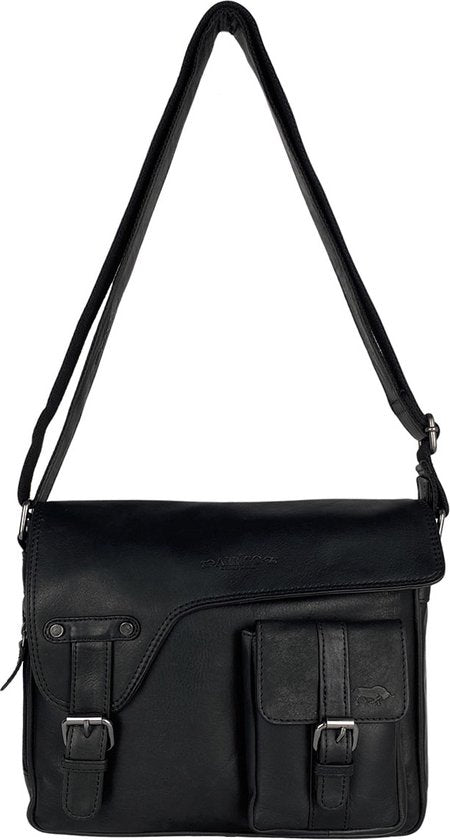 Schoudertas groen damestas messenger bag crossbody leer zwart - Arrigo Leather Goods