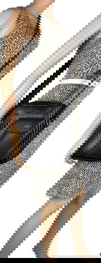 Schoudertas heren crossbody tas dames schoudertassen vrouw leer zwart - Arrigo Leather Goods