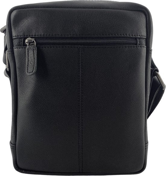 Schoudertas heren crossbody tas dames schoudertassen vrouw leer zwart - Arrigo Leather Goods