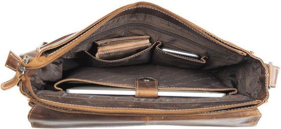 Schoudertas heren schoudertas dames leren messenger bag lichtbruin leer postman - Arrigo.nl