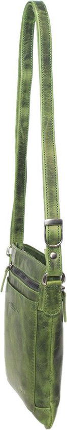 Schoudertasje groen leer leren schoudertasje groen crossbody tasje van groen - Arrigo Leather Goods