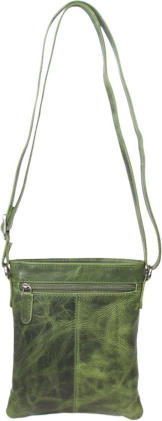 Schoudertasje groen leer leren schoudertasje groen crossbody tasje van groen - Arrigo Leather Goods