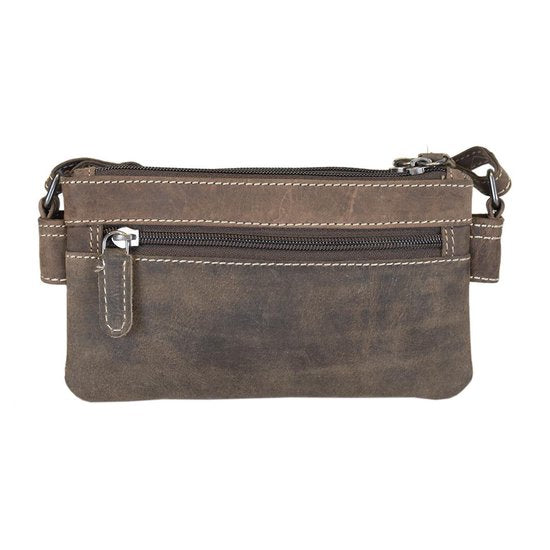 Schoudertasje leer voor dames mini bag x over crossbodytas gemaakt - Arrigo Leather Goods