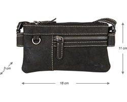 Schoudertasje leer voor dames mini bag x over crossbodytas gemaakt - Arrigo Leather Goods