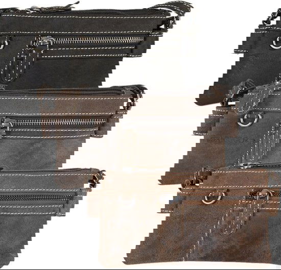 Schoudertasje leer voor dames mini bag x over crossbodytas gemaakt - Arrigo Leather Goods