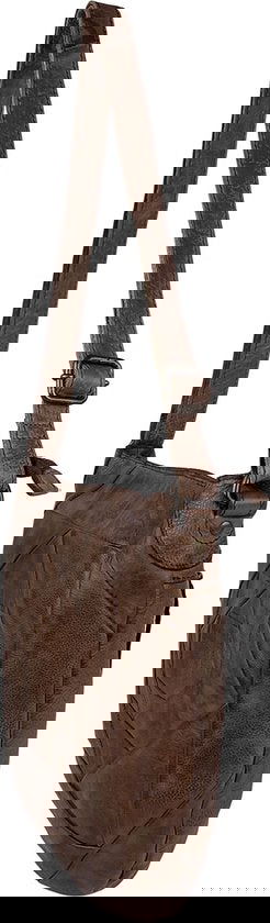 Schoudertassen vrouw crossbody tas dames schoudertasje leer donkerbruin - Arrigo Leather Goods