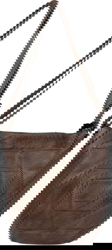 Schoudertassen vrouw crossbody tas dames schoudertasje leer donkerbruin - Arrigo Leather Goods