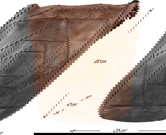 Schoudertassen vrouw crossbody tas dames schoudertasje leer donkerbruin - Arrigo Leather Goods