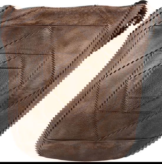 Schoudertassen vrouw crossbody tas dames schoudertasje leer donkerbruin - Arrigo Leather Goods