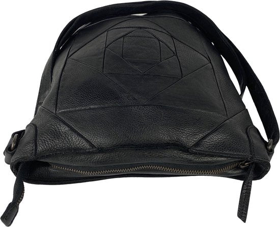 Schoudertassen vrouw crossbody tas dames schoudertasje leer zwart arrigo - Arrigo Leather Goods