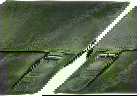 Schoudertassen vrouw messenger bag schoudertas dames leer crossbody groen - Arrigo Leather Goods