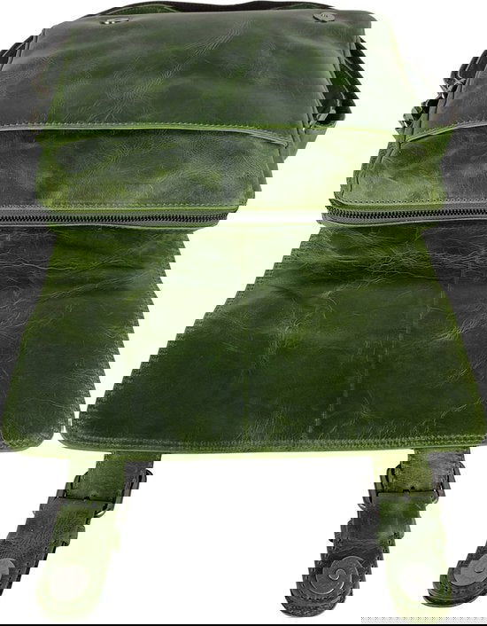 Schoudertassen vrouw messenger bag schoudertas dames leer crossbody groen - Arrigo Leather Goods