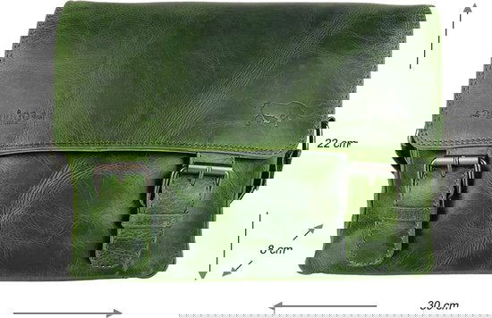 Schoudertassen vrouw messenger bag schoudertas dames leer crossbody groen - Arrigo Leather Goods