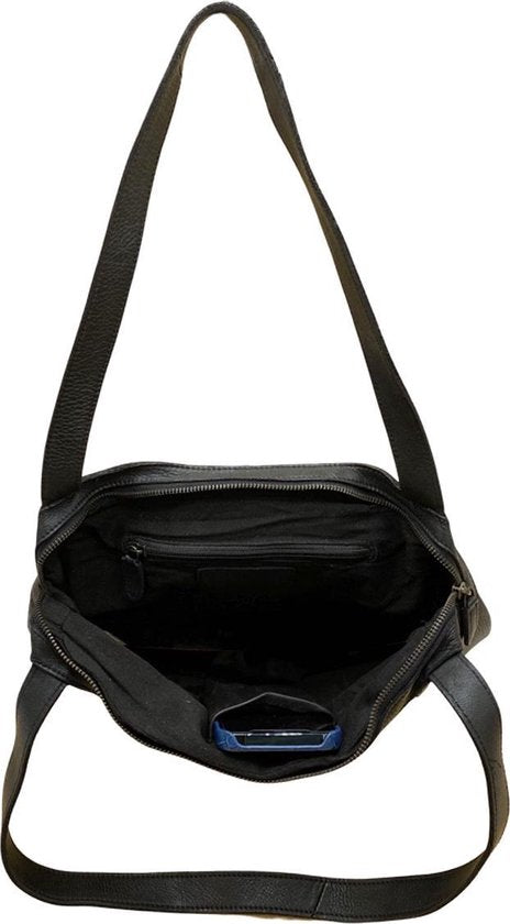 Schoudertassen vrouw schoudertas dames zwart gevlochten leer arrigo - Arrigo Leather Goods