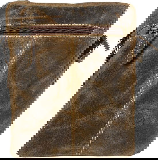 Schoudertassen vrouw schoudertassen heren crossbody tas leer cognac - Arrigo.nl