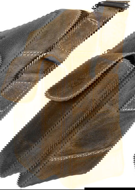 Schoudertassen vrouw schoudertassen heren crossbody tas leer cognac - Arrigo.nl