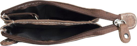 Sleuteletui - Cognac Buffelleer met Ritsvakje - Arrigo.nl