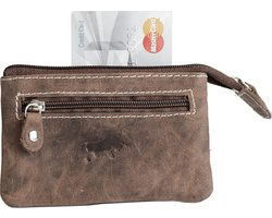 Sleuteletui - Cognac Buffelleer met Ritsvakje - Arrigo.nl