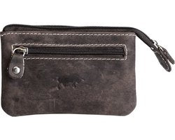 Sleuteletui - Donkerbruin Buffelleer met Ritsvakje - Arrigo.nl