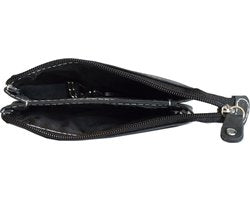 Sleuteletui - Zwart Buffelleer met Ritsvakje - Arrigo.nl