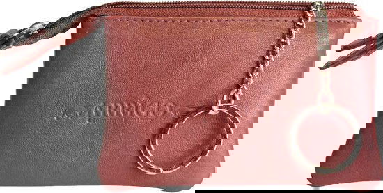 Sleuteletui sleutelhoesje leer met ritsvakje donkerrood arrigo - Arrigo Leather Goods