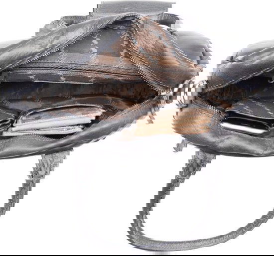 Tas dames donkerblauw leer lederen schoudertas handtas echt leer medium - Arrigo.nl