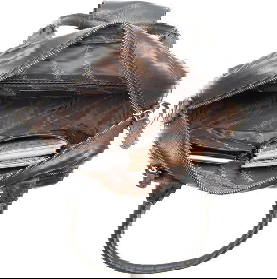 Tas dames zwart leer lederen schoudertas handtas echt leer medium - Arrigo.nl