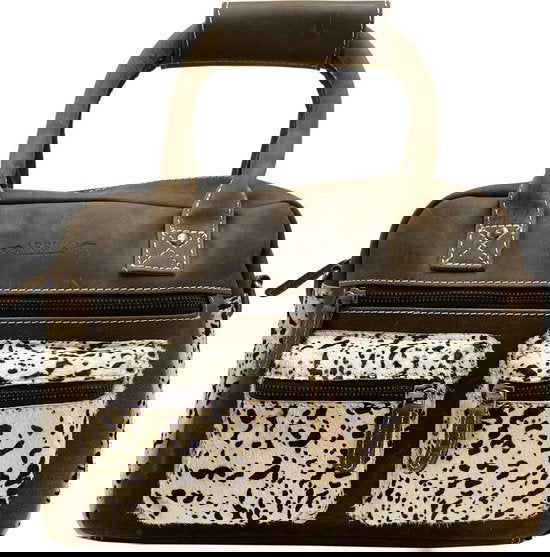 Tas dierenprint bruin crossbody dames tas westernbag cowboybag - Arrigo.nl