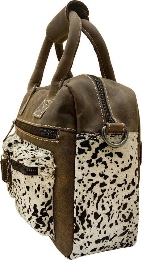 Tas dierenprint bruin crossbody dames tas westernbag cowboybag - Arrigo.nl