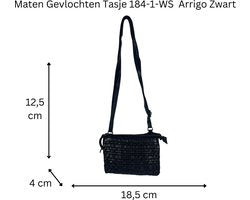Tasje dames klein zwart leer festival crossbody tas dames tasje - Arrigo Leather Goods