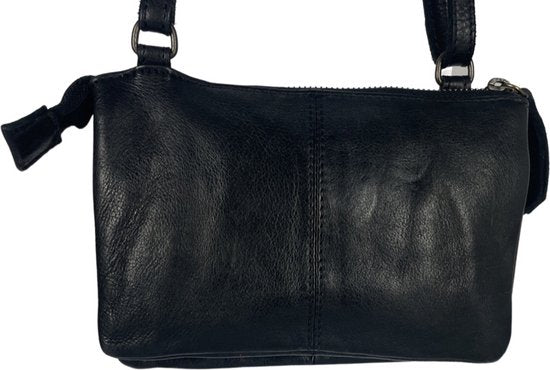 Tasje dames klein zwart leer festival crossbody tas dames tasje - Arrigo Leather Goods