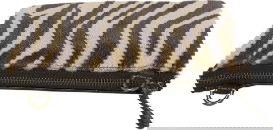 Tasjes dames klein schoudertasje festival tasje zebra print leer zwart - Arrigo Leather Goods