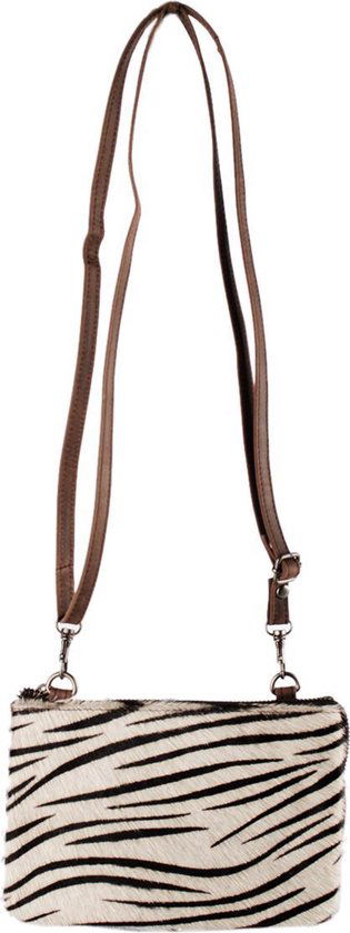 Tasjes dames klein telefoontasje dames portemonnee tasje leer cognac - Arrigo Leather Goods