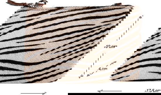 Telefoontasje donkerbruin leer met dierenprint kleine crossbody tas donkerbruin leer - Arrigo Leather Goods